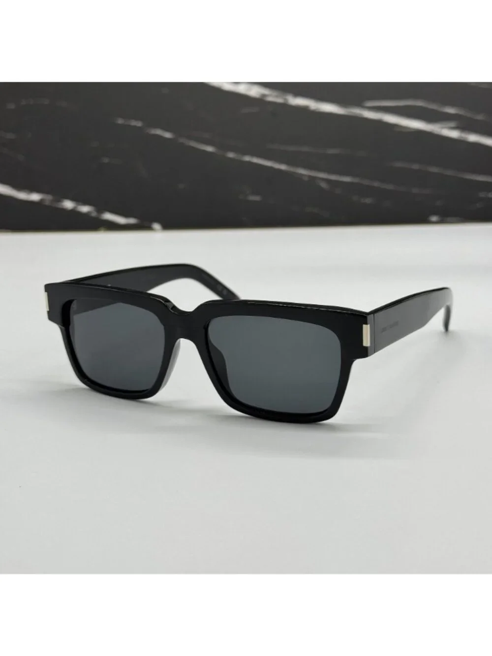 NWT Saint Laurent SL732/F Vadim 001 Black Square Unisex Sunglasses